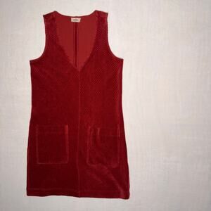 Red Marine Layer Ribbed Dress